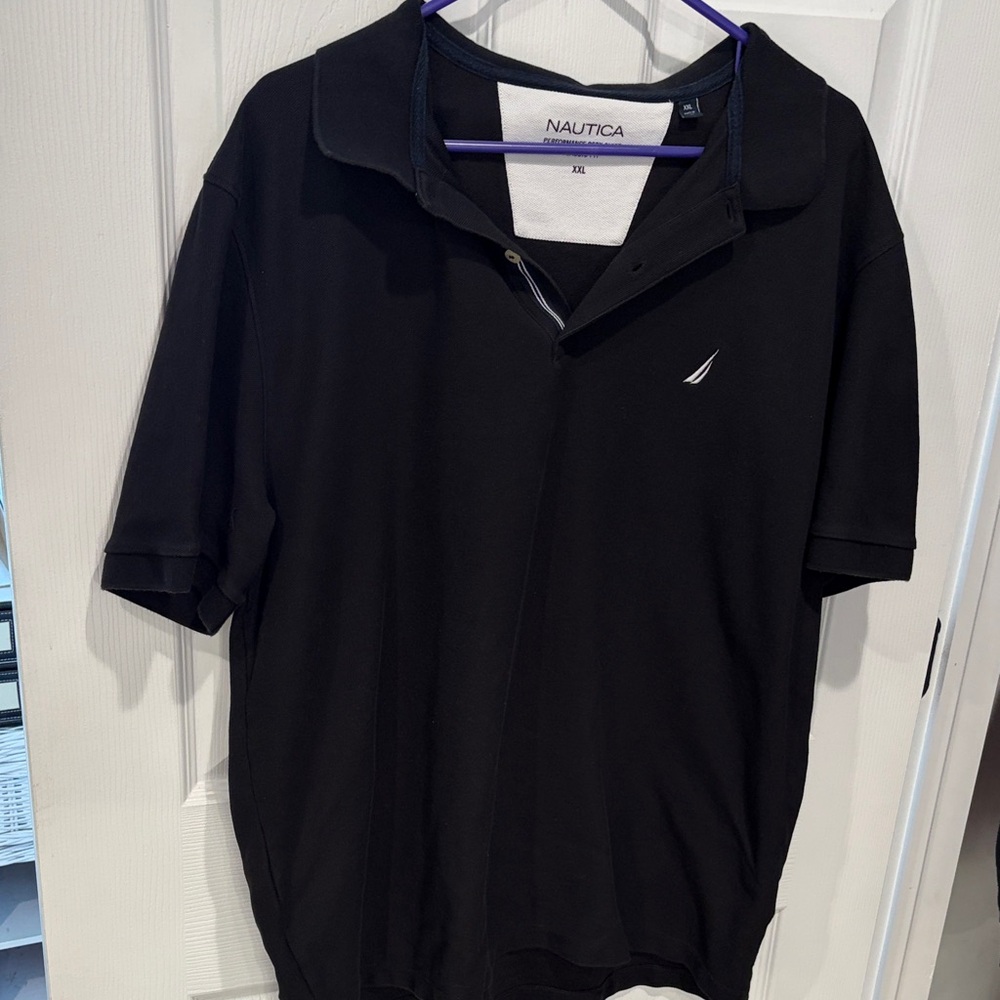Nautica Men's Polo Shirt in Black size 2XL